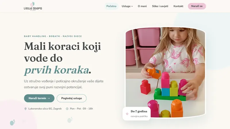 Naslovnica stranice Little Steps by Goga